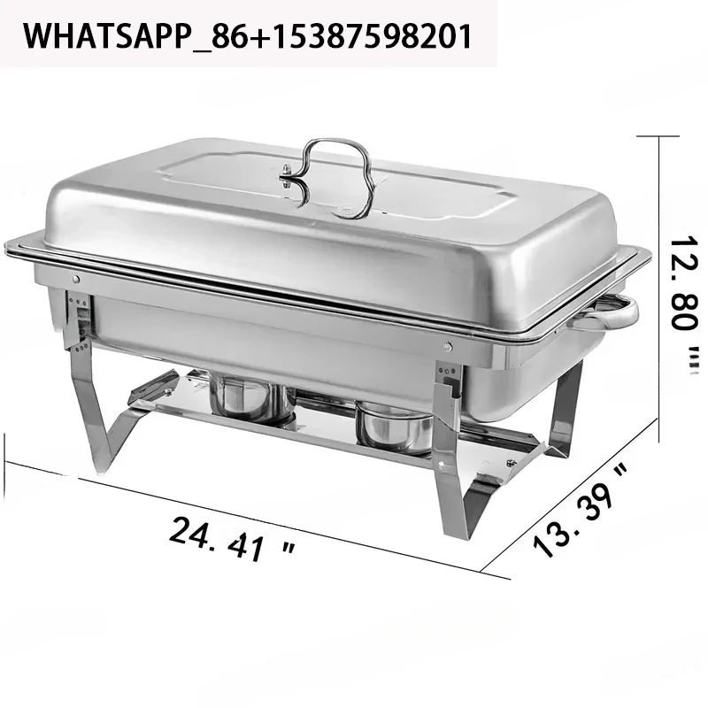 9L/8 Quart Chafing Dishes Buffet Stove Food Warmer Stainless Steel Foldable For Self-Service Restaurant Catering Parties