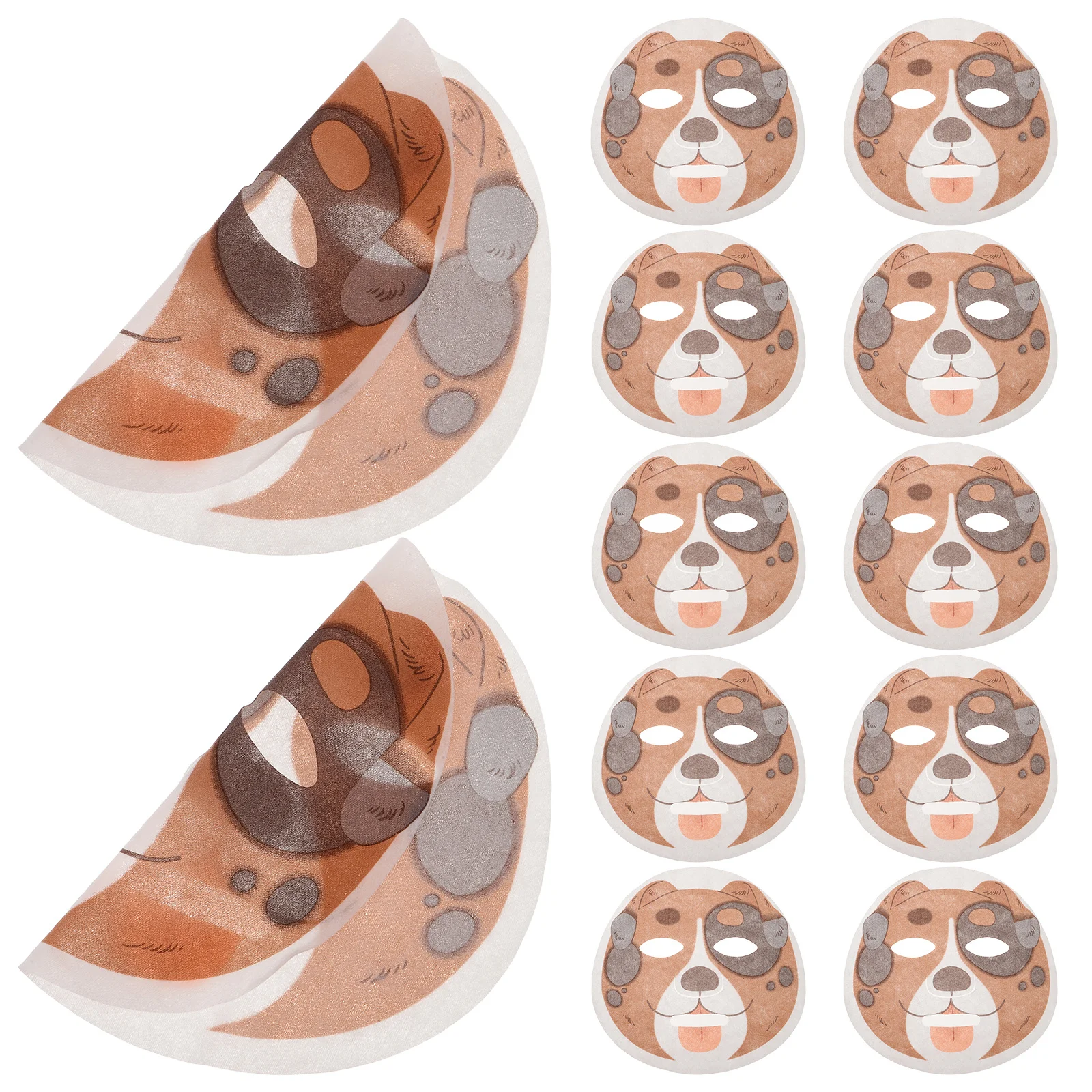 

50pcs Animal Face Sheets Disposable Dog Pattern Facial Sheet For Spa Skincare Party Travel Salon Moisturizing Kawaii Face Mask