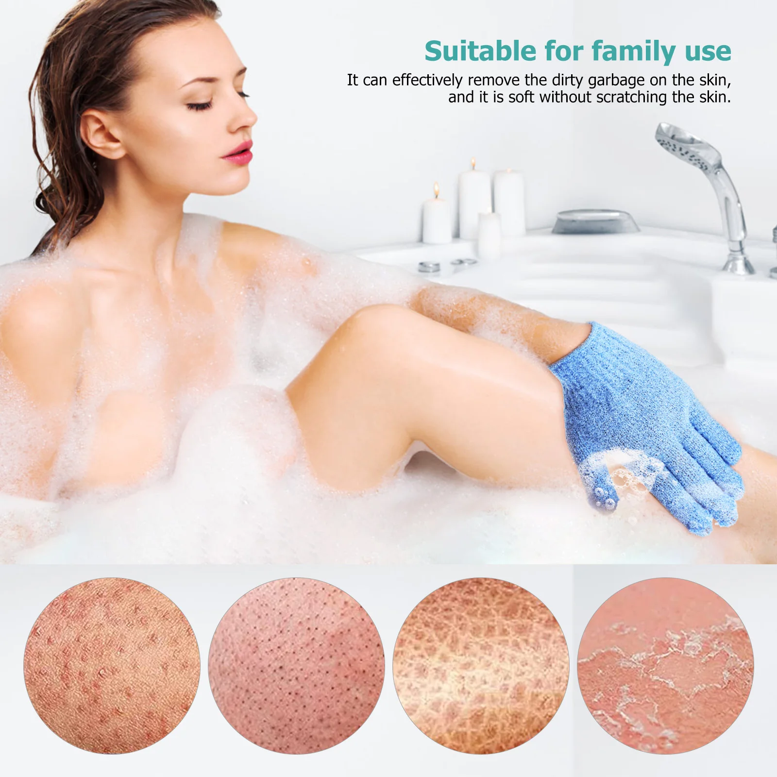 

Exfoliating Body Scrub Mittens For Shower Skin Cleaning Massage Glow Bath Gloves Exfoliating Glove Shower Cleaning Gloves