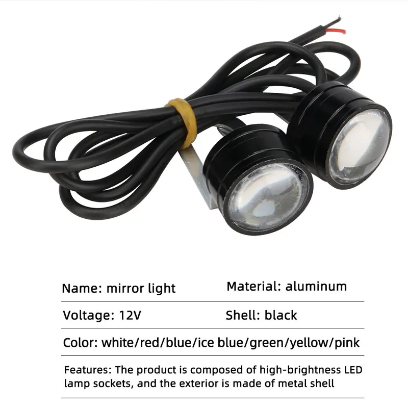 2×motorcycle Eagle eye lamp signal Driving lights Headlights Fog lamp Auxiliary lights warning Tail lights indicate beacon bulb