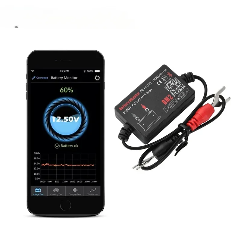 BM2 Battery Monitor 4.0 12V Bluetooth Car Device Car Battery Tester Battery Diagnostic Tool For Android IOS Phone Hot