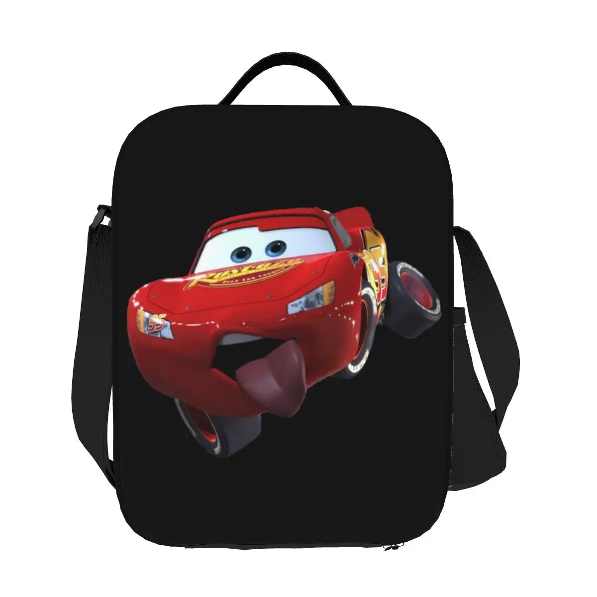 

Custom Lightning Mcqueen Cars Insulated Lunch Bag Camping Travel Tongue Jump Waterproof Thermal Cooler Bento Box Women Children