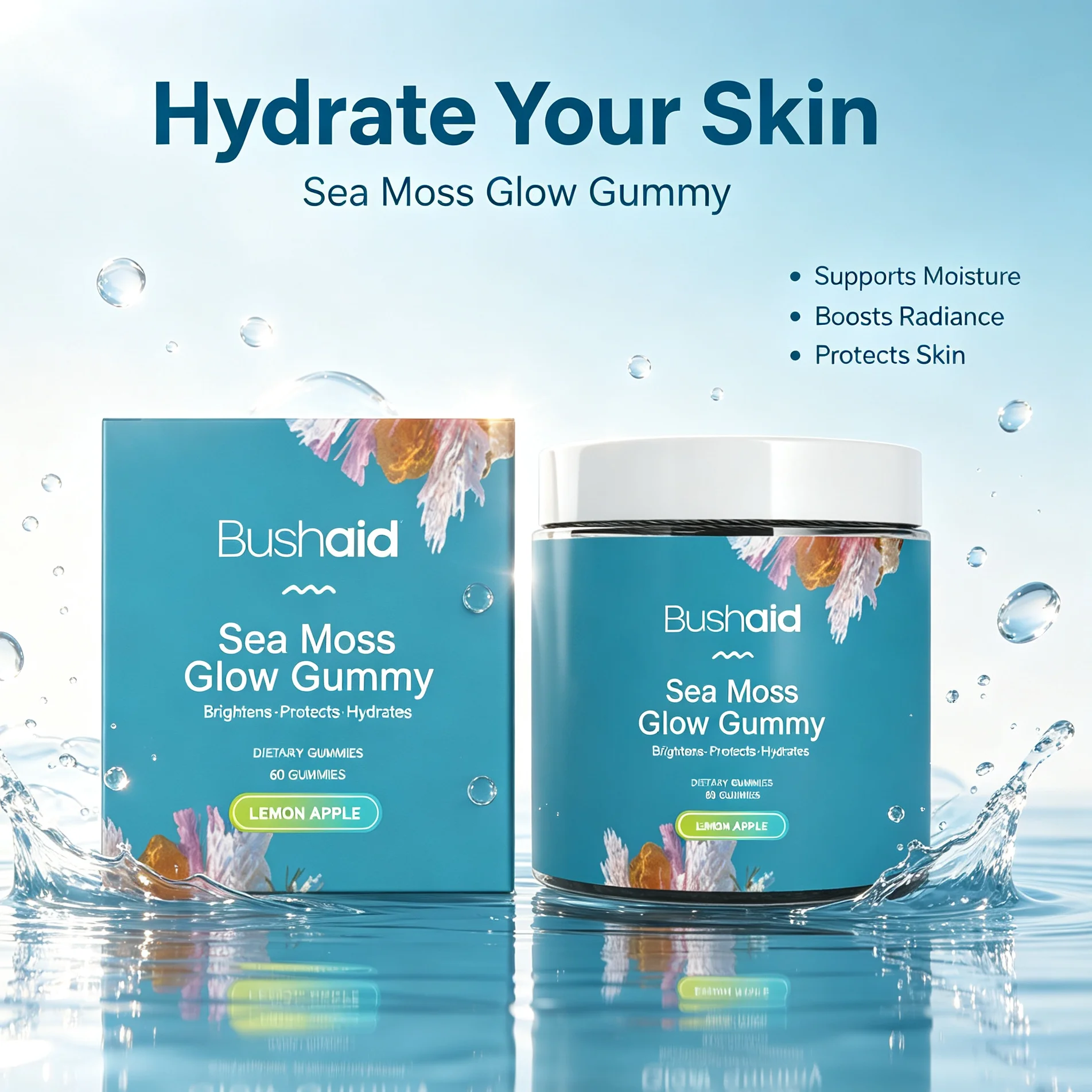 Hair Skin Nails Gummies with Biotin Collagen Support Healthy Hair Growth Glowing Skin Strong Nails Women Beauty Supplement