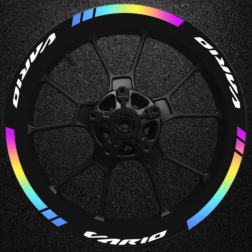 A SET 24pcs Motorcycle Wheel Hub Sticker - Waterproof, Creative Colorful Tire Sticker, Suitable for Street Motorcycles,