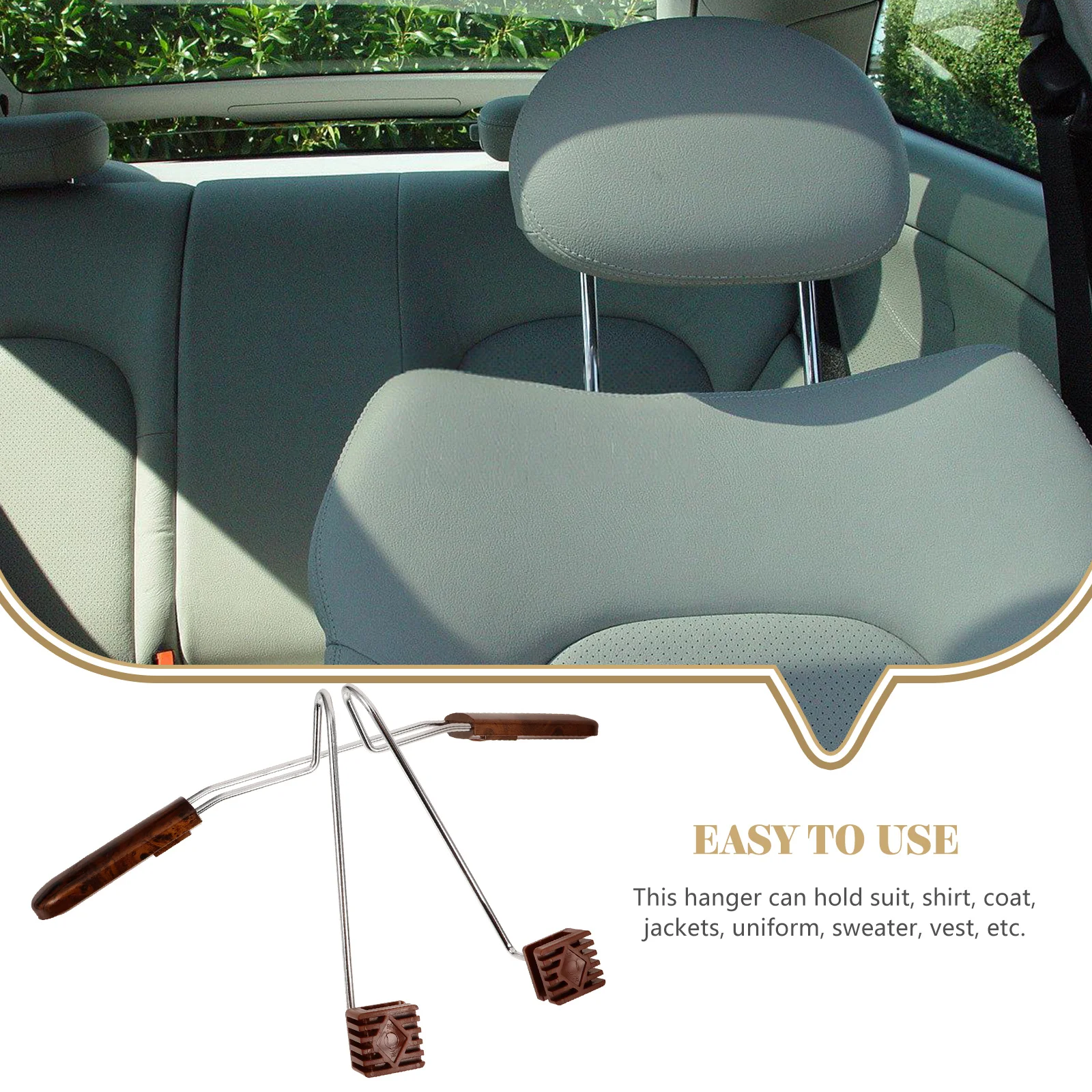 

Practical Car Clothes Hanger Stainless Steel ABS Extension Type For Suit Shirt Coat Jacket Car Interior ganization