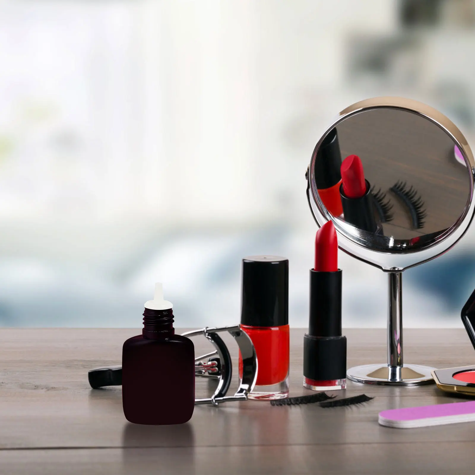 100 個ラッシュグループラグまつげエクステンション交換キャップ耐久性のあるプラスチックボトルノズルプロテクターラッシュアーティスト用