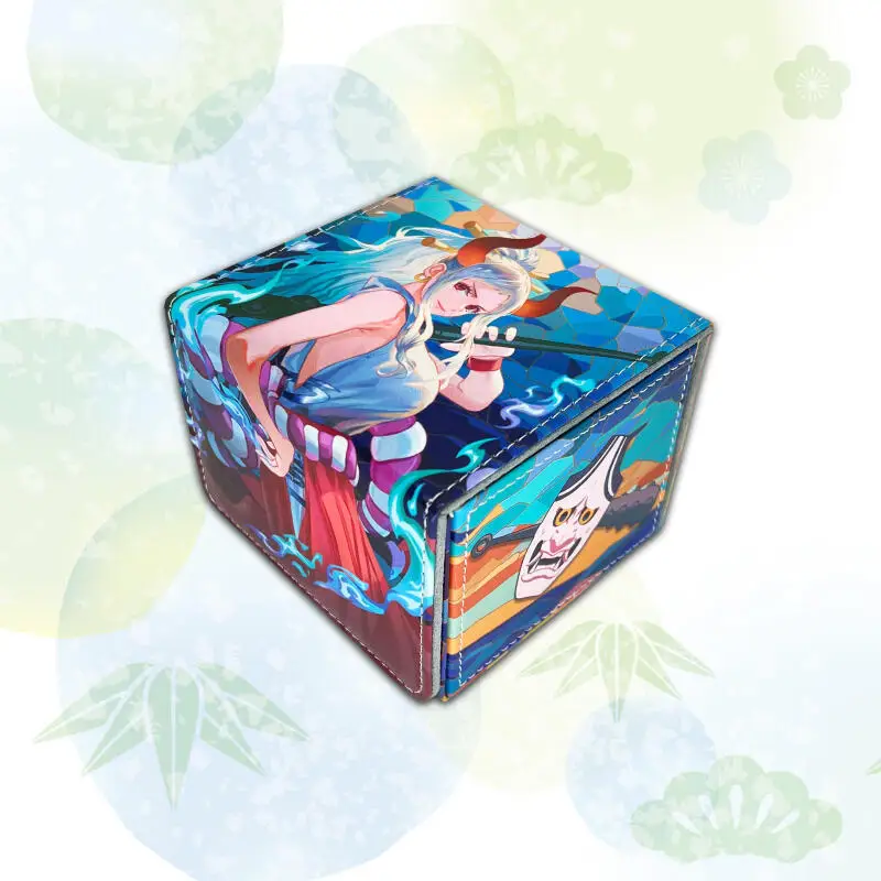 One Piece Yamato OPCG PTCG DTCG bricolage boîte à cartes en cuir de grande capacité épaissi Anime jeu Collection boîte de rangement de cartes