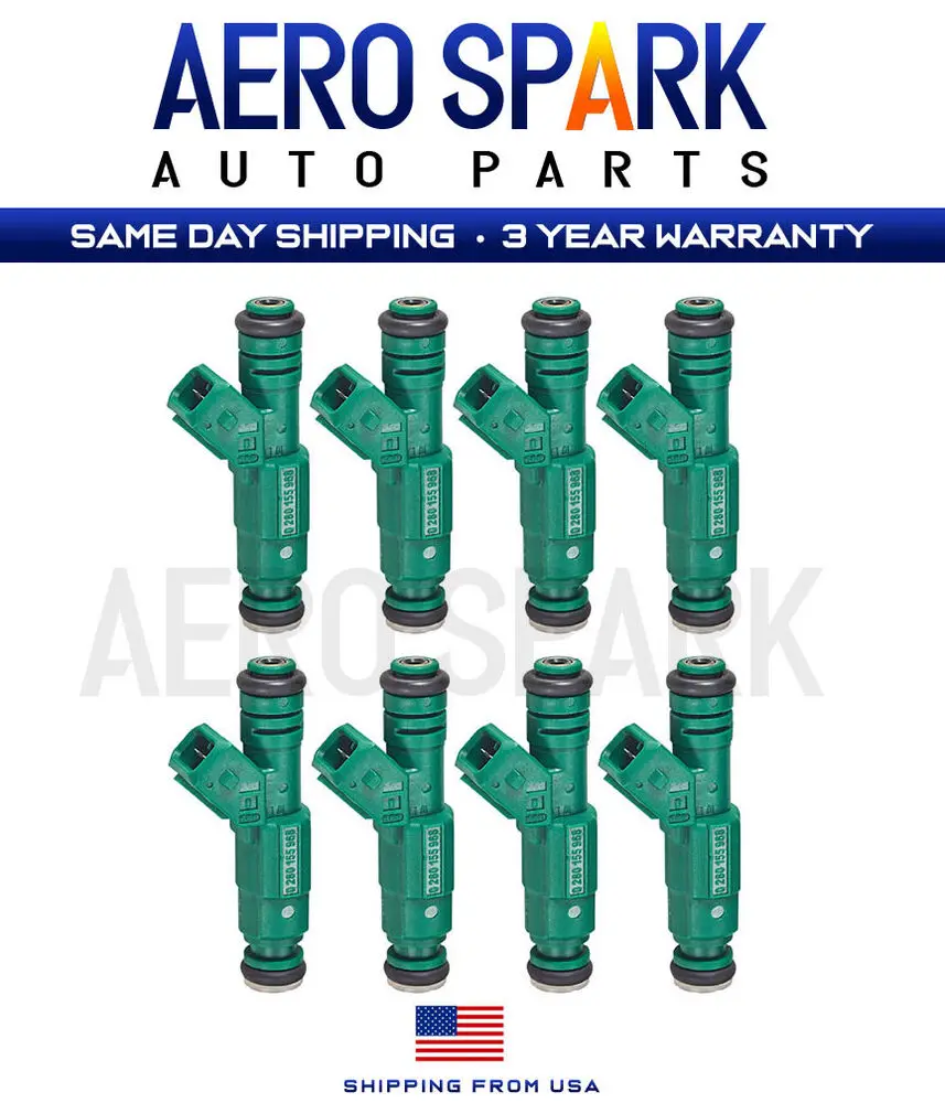 

Set of 8 42lb Fuel Injectors For GM LT1 LS1 LS6 Mustang SOHC DOHC V8 440cc EV1