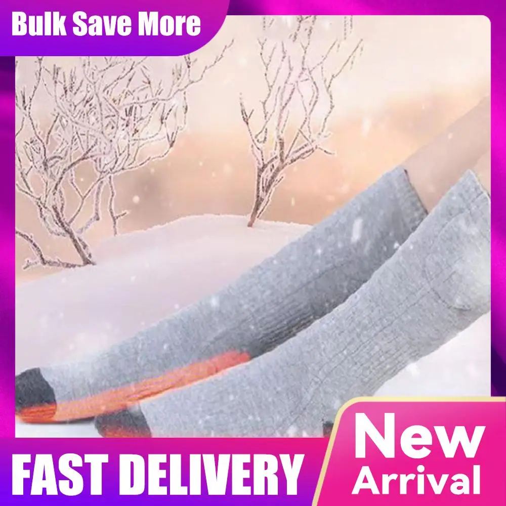 

Electric Heating Socks (No Battery) 3 Level Temperature Skiing Sock Fast Heating Foot Warmers Washable for Outdoor Skiing Hiking