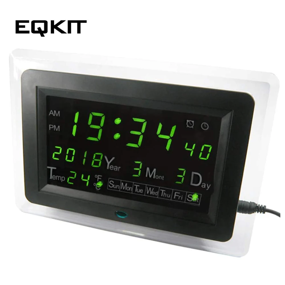 

ECL-1227 0.5Inch Red Green Blue DIY Electronic Clock DIY Kit Calendar Temperature English Panel Display DIY Electronic Clock