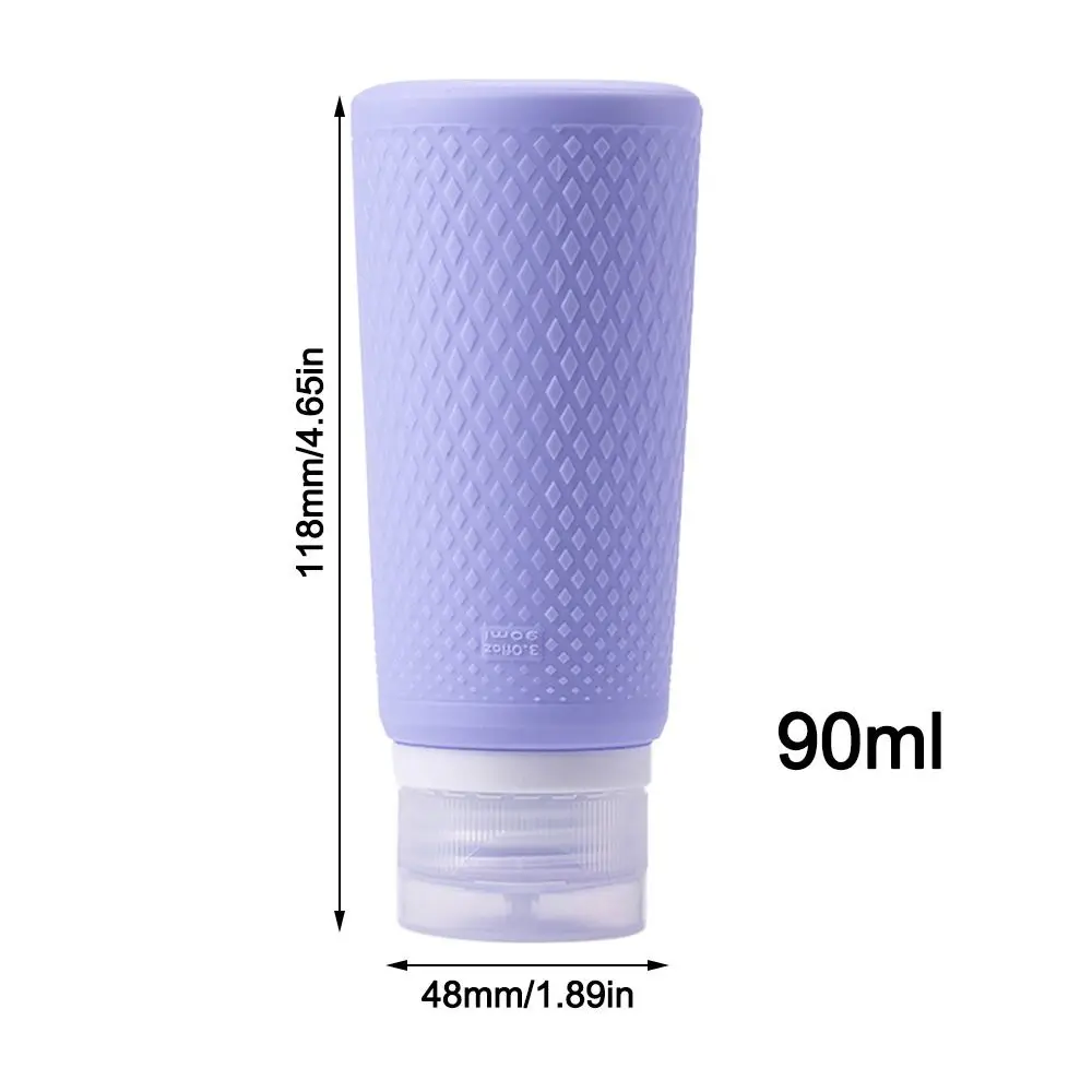 90ML Portable 90ML Silicone Refillable Bottles Squeeze Silicone Lotion Container Multifunctional Shampoo Sub-Bottling Travel