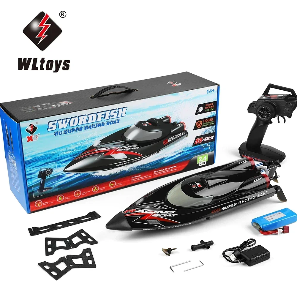 WLtoys WL916 RC Boat 2.4Ghz 55KM/H Brushless High Speed Racing Boat Model Remote Control Speedboat Children RC Toys