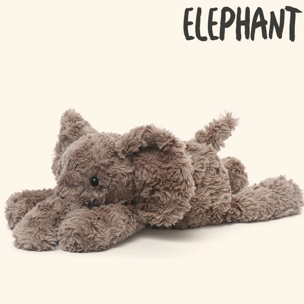 Cute Lop Jimny Elephant Plush Toys Soft Stuffed Big Ears Elephant Doll Funny Baby's Sleeping Companion Room Decor Birthday Gifts