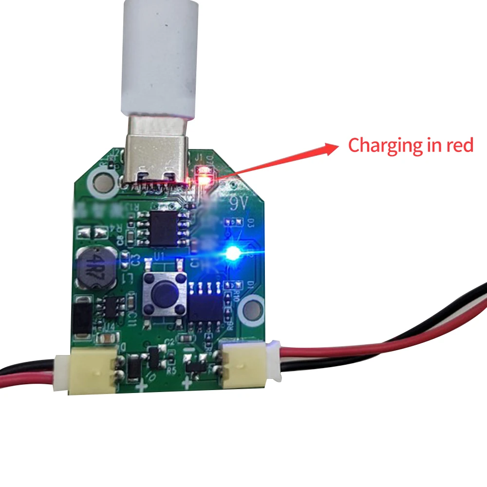 Micro/Type-C USB Rechargeable Small Fan Control Board Brushless Motor 3 Gears Adjustable 5V to 5V 7V 9V