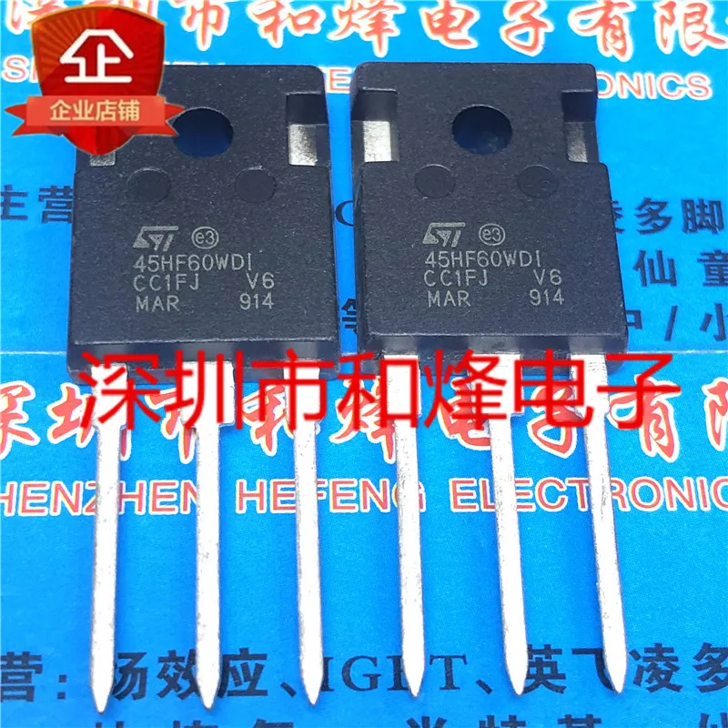 free shipping  STGW45HF60WDI 45HF60WDI  TO-247 600V 70A     10PCS