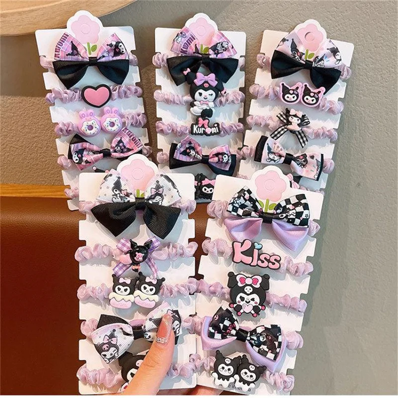 

5Pcs/Pack Fashion Kids Hair Rope Kawaii Elastic Hair Band Girl Sweet Hair Accessories