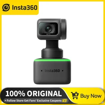 Insta360 Link - 4K 웹캠, 1/2 인치 센서, AI 추적, 제스처 컨트롤, HDR, 노이즈 캔슬링 마이크, 특수 모드