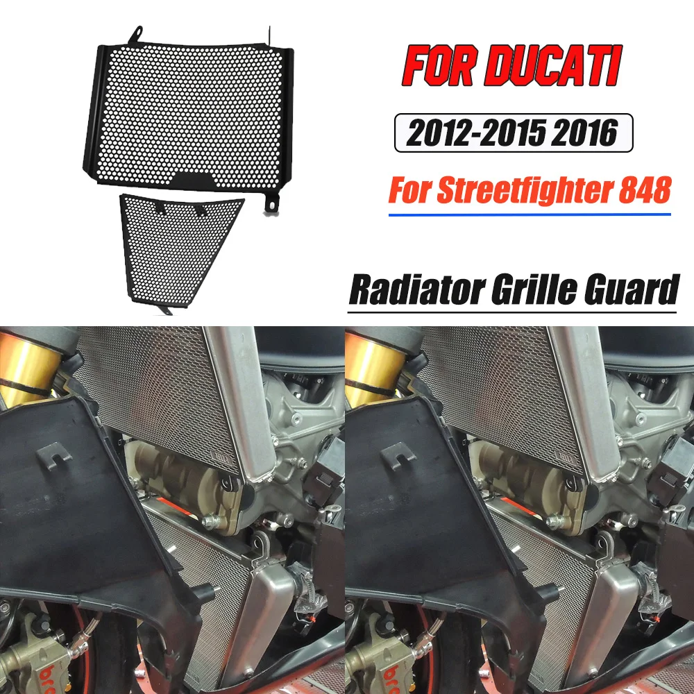 

Motocycle Radiator Grille Cover Guard FOR Ducati Streetfighter 848 2012-2016 For Streetfighter1098 2009-2013 Oil Cooler Guard