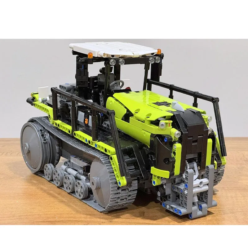 

MOC-228956 Гусеничный сельскохозяйственный трактор, строительные блоки, модель 1600 деталейMOC, креативные строительные блоки для мальчиков и детей на день рождения, игрушки, подарки