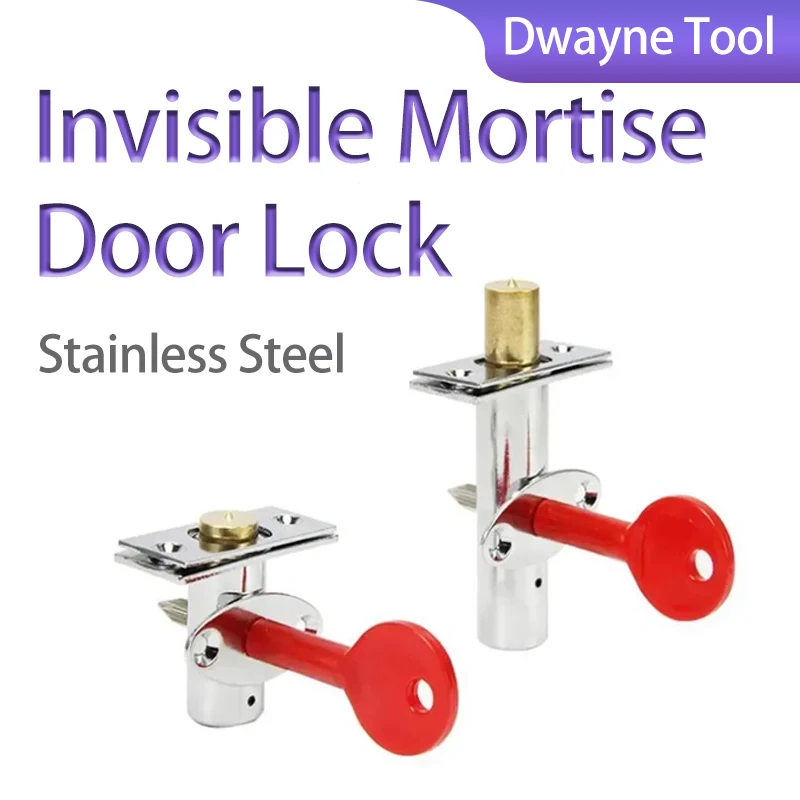 Invisible Mortise Door Lock (Stainless Steel Pipe Lock) - Fire Door, Escape Aisle Furniture Hardware Accessories