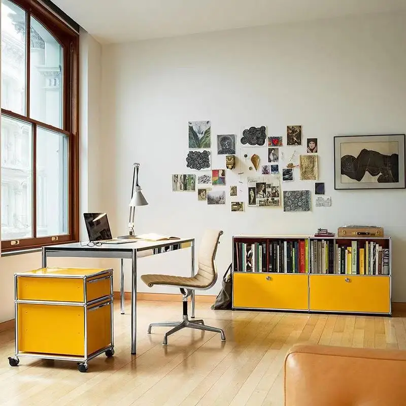 Modern Cabinet Module Stainless Steel U Locker SM Yellow Medieval