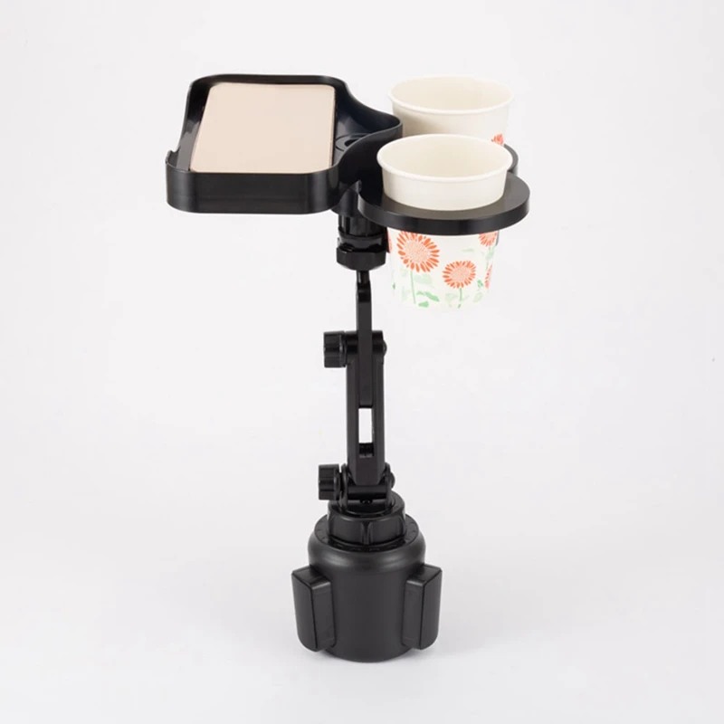 Adaptador expansor de portavasos 4 en 1, bandeja organizadora de teléfono con carga USB inalámbrica giratoria Universal