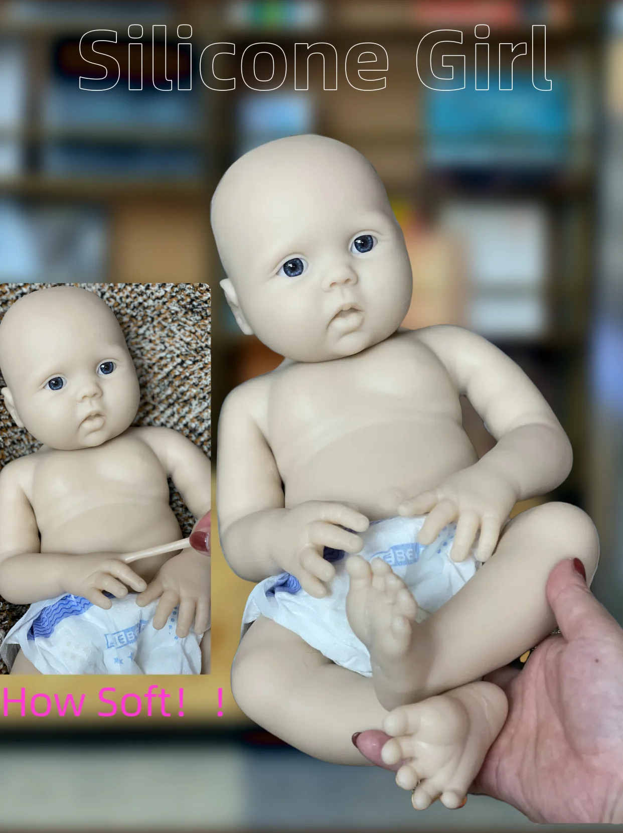 

18 Inch 45 CM Full Body Soft Touch Silicone Reborn Girl Doll Handmade Bebe Newborn Babies