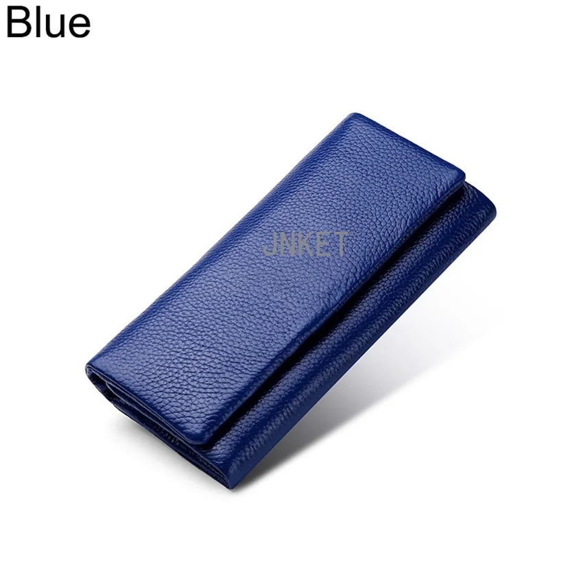 Fashion Long Coins Purse Cow Leather Clutch Wallet Card Holder Wallet