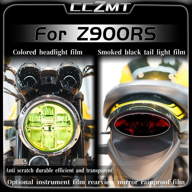 

For Kawasaki Z900RS Z900 RS instrument protective film transparent headlights smoked black tail lights rearview mirrors