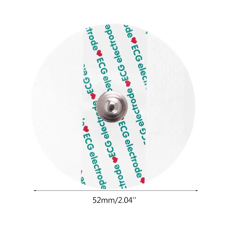 31GJ 50 PCS/SET ECG Electrodes Heart Electrode غير المنسوجة لتجهيزات القلب الكهربائي ملصق ECG سلك الرصاص