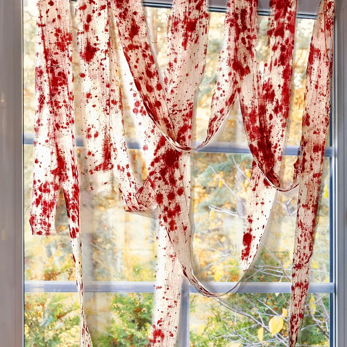 

Halloween Decoration Creepy Gauze Scary Artificial Blood Bandage Cloth Party Venue Layout Props Secret Room Haunted House Decor