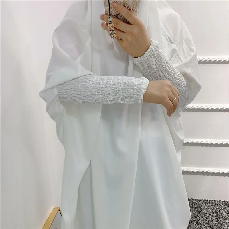 Conjuntos musulmanes de 2 piezas, batas Abaya Dubai, Hijab islámico, vestidos de mujer Eid con capucha, ropa de Ramadán, falda Khimar, bata árabe de cobertura completa