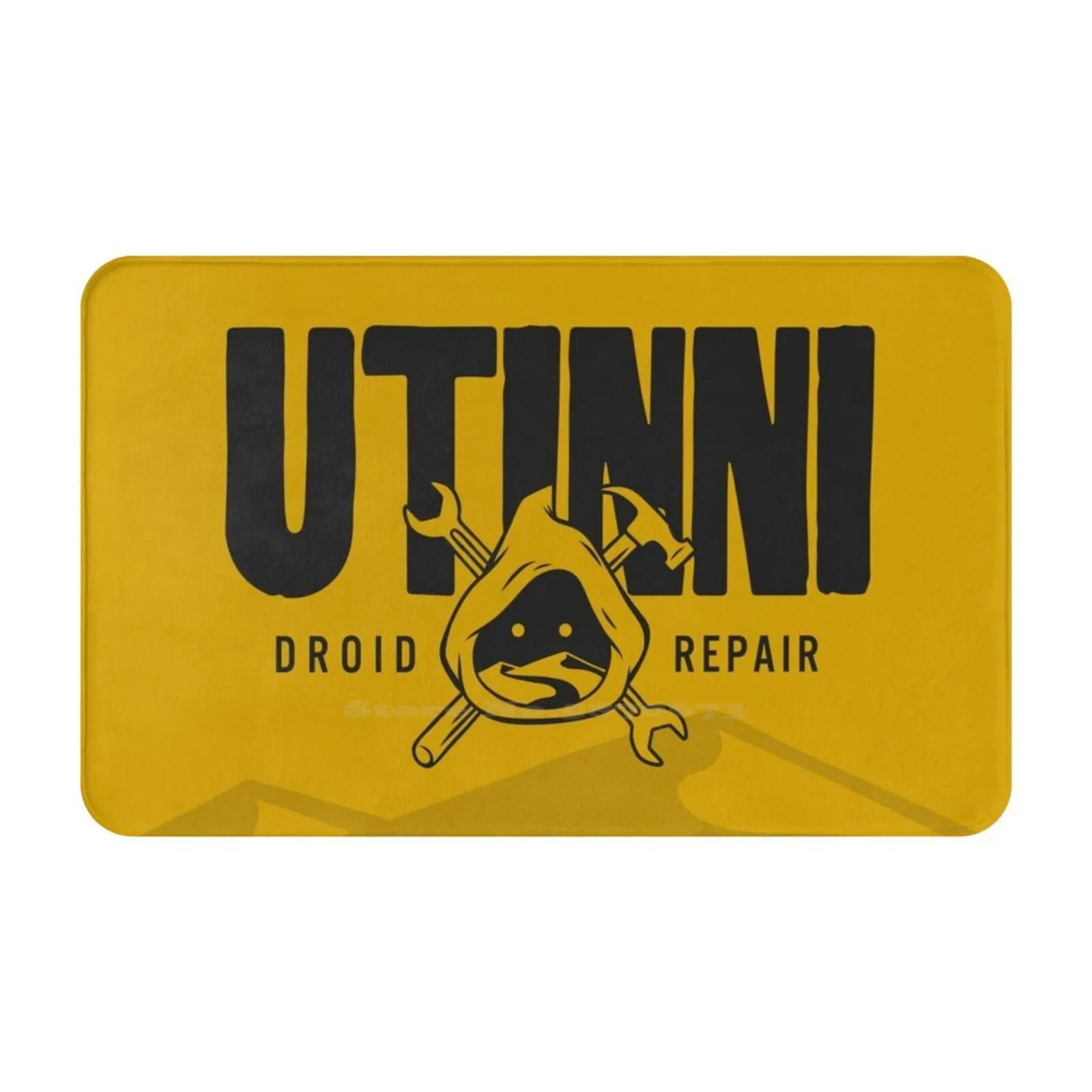 Utinni Droid Repair ( Gold ) Soft Cushion Car Home Carpet Door Mat Utinni Droid Repair Fictitious Tattooine Jawa Logo Toolbox