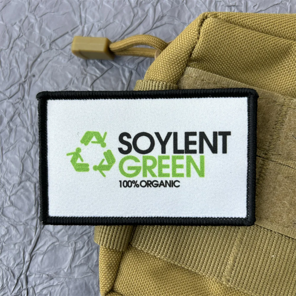 

Soylent Green 100% Organic Printing Stickers Patch for Clothes Military Tactical Patches Hook and Loop Morale Badge