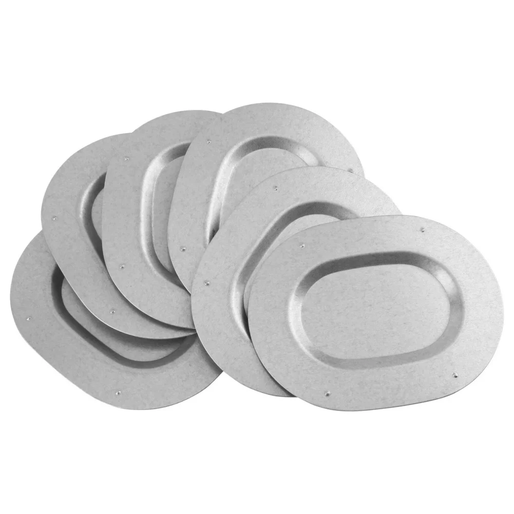 6PCS Trunk Floor Drain Hole Cover Kit INL14820 INL10777 For Camaro For Firebird For GTO For 442 For GS For Nova Metal Silver
