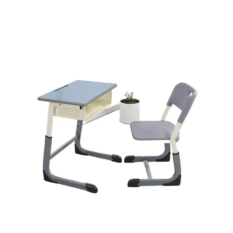 

Lifting training class desks and chairs, school students single study table and chair set