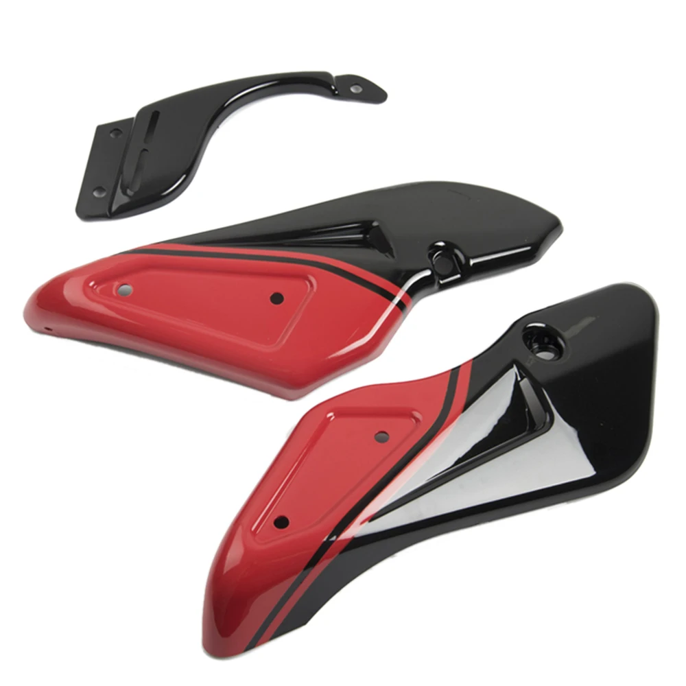 

Motorcycle Belly Pan Lower Fairing Chassis Engine Guard Cover Protector for Kawasaki Z900RS 2018-2021 Red+Black