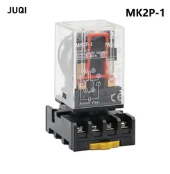 1 set MK2P-I Electromagnetic Coil Relay 10A Round 8 Pins  12V 24V 110V 220V Miniature General Purpose Middle Voltage Relay