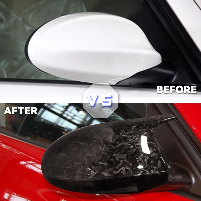 Rearview Mirror Covers for Bmw 1 3 Series E90 E91 E92 E93 E80 E81 E87 E88 Rear-View Carbon Fiber Gloss Black