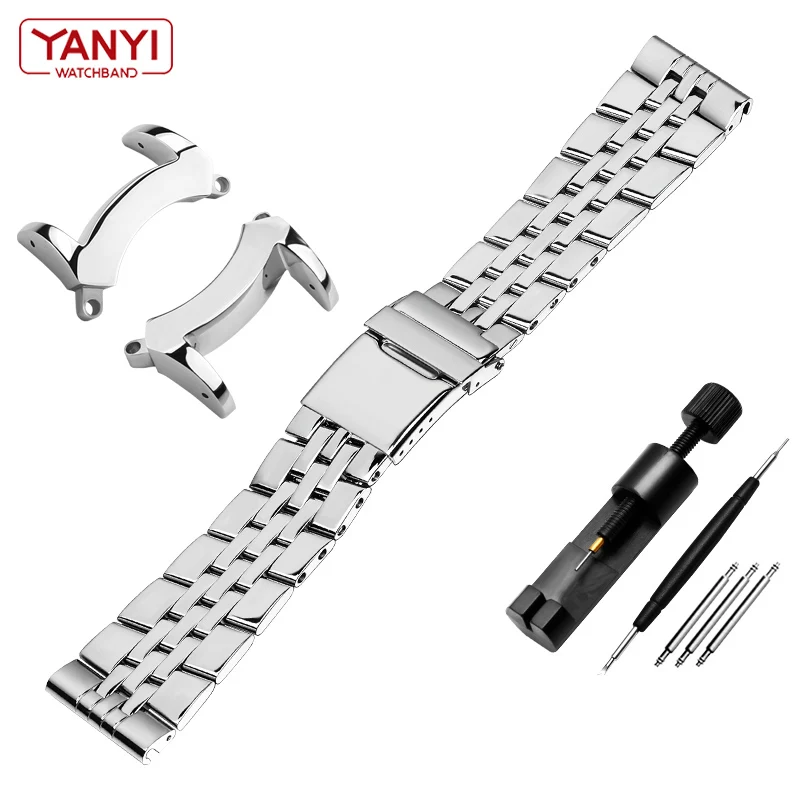 high-quality stainless steel watchband for ci-tizen BJ8050-08E adapters men's watch solid connector lug converter modified strap