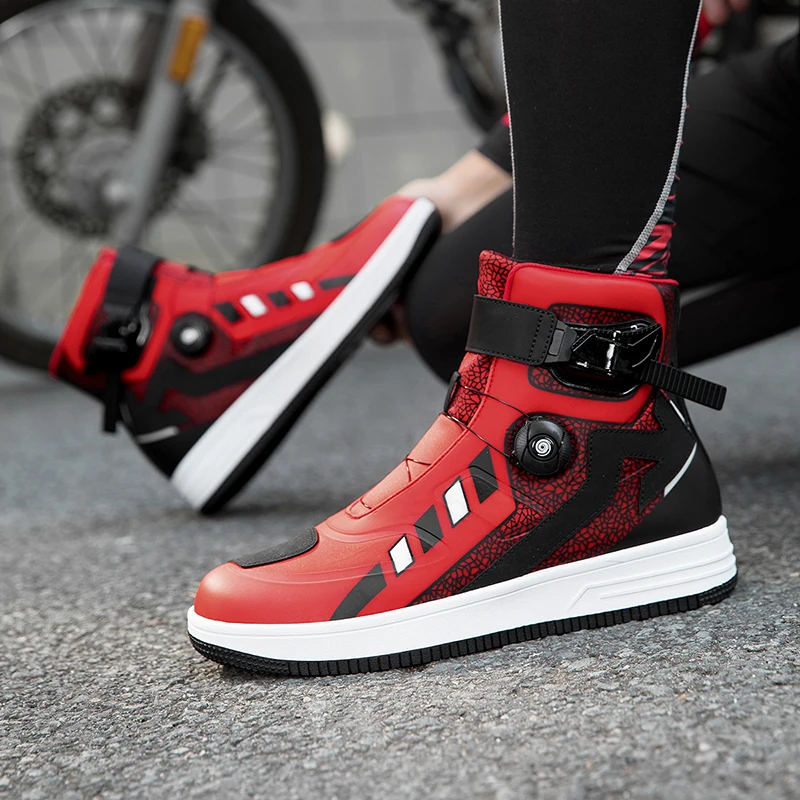 

Motorcycle protective riding boots new unisex four season high top anti slip wear-resistant comfortable off-road cycling boots