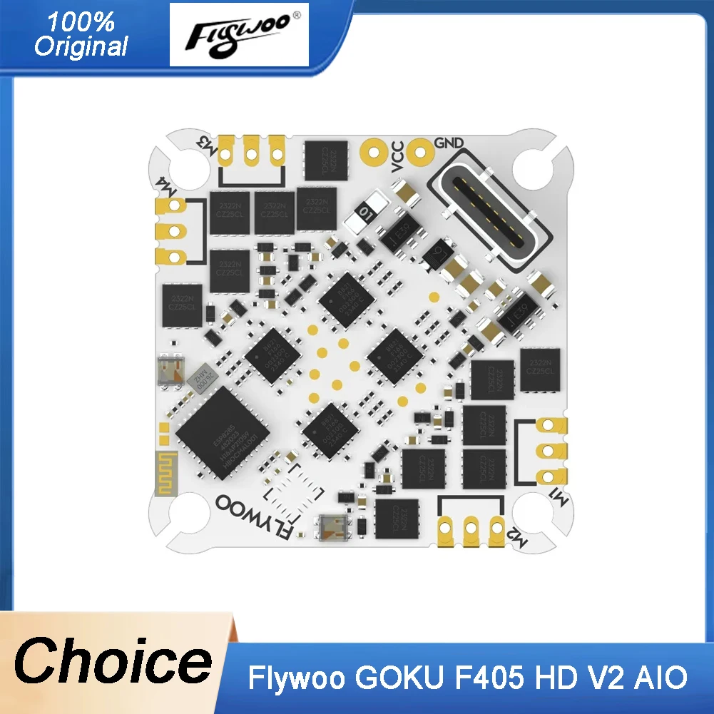 

Flywoo GOKU F405 HD AIO V2 (1-2S, 12A ELRS) - Plug&Play with O4/O4 PRO for Micro FPV Drones