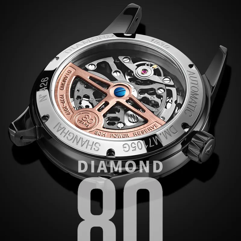 Boys' Watch Student Mechanical Watch Men's Long Storage Time Double-sided Hollow Back Through Casual Watch