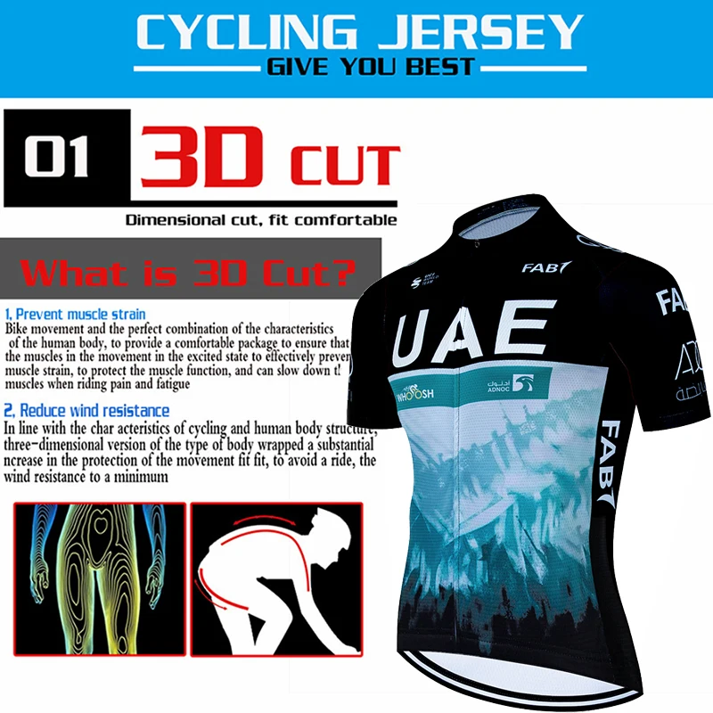 Professional Cycling Shirt Jersey Men 2023 UAE Mtb Male Clothing Summer Bike Set Bib Tricuta Man Costume Men's Shorts Sports Gel