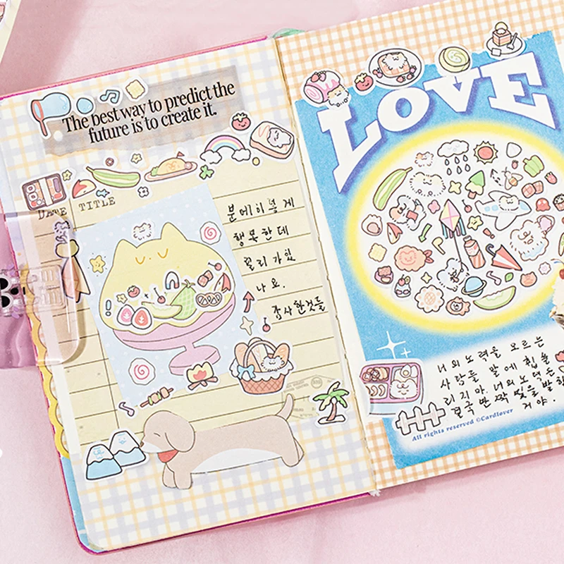 4Style 1Roll/bag Cute Cartoon Guca Die Cut Tape Creative Handbook Material DIY Scrapbook Album Photo Frame Phone Case