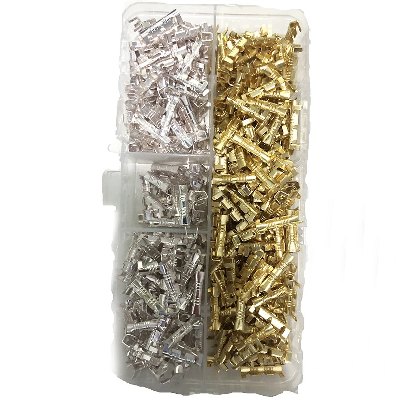 400PCS 453 U-Shaped 0.5-1.5mm 2 Wiring Tab Cold Inserts Connectors Cold Terminal Line Small Teeth Fascia Terminal Plier Set