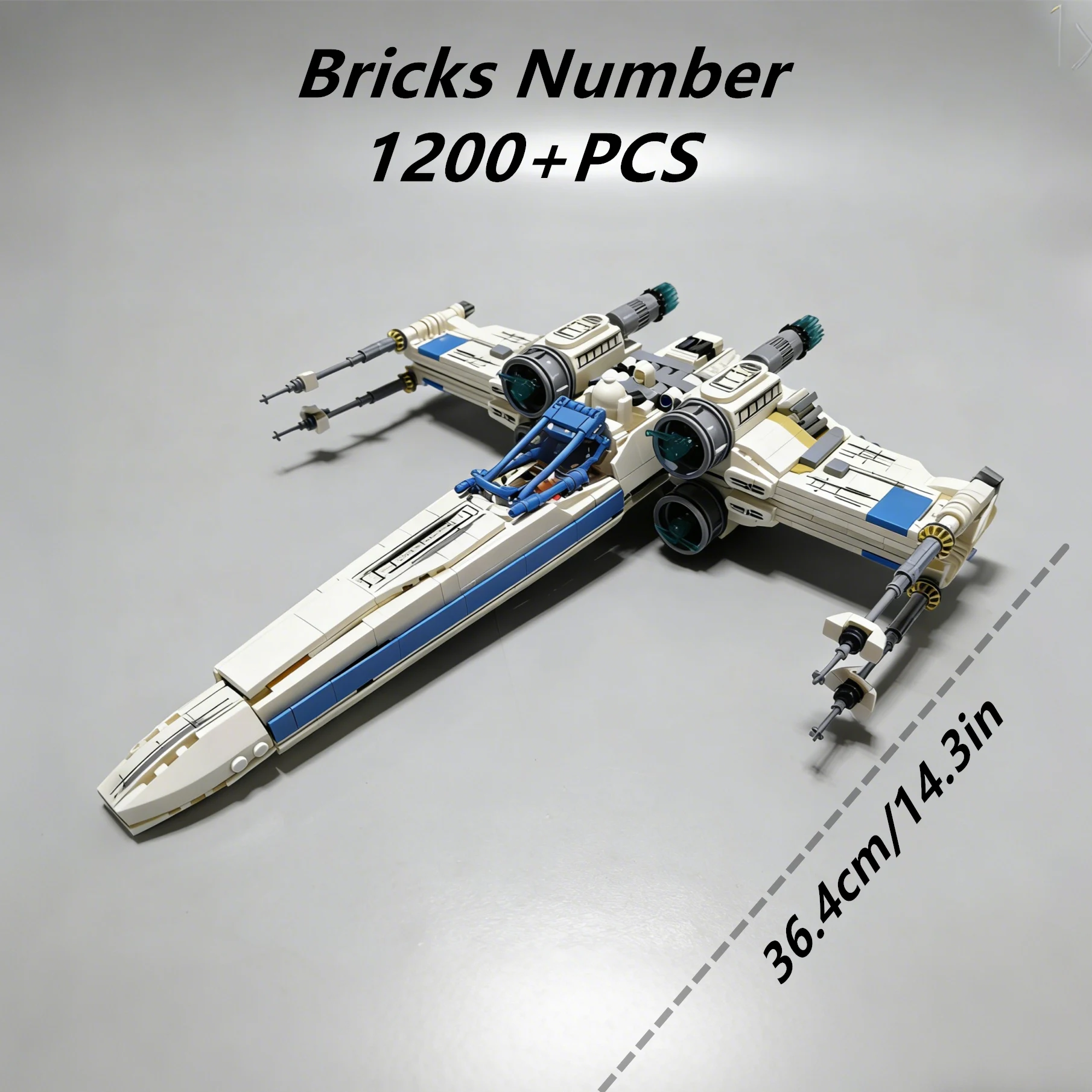 MOC-Space Ship Galaxy Star-ship StarFighters Battle Aircraft Model Toys Gift Birthday - view 4