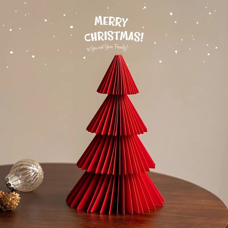 Weihnachtsbaumdekoration 3D Wabenpapier Weihnachtsbaumornamente Neujahrs-Weihnachtsfeier-Deko Weihnachtsbaum-Hängeornament – Detail 7
