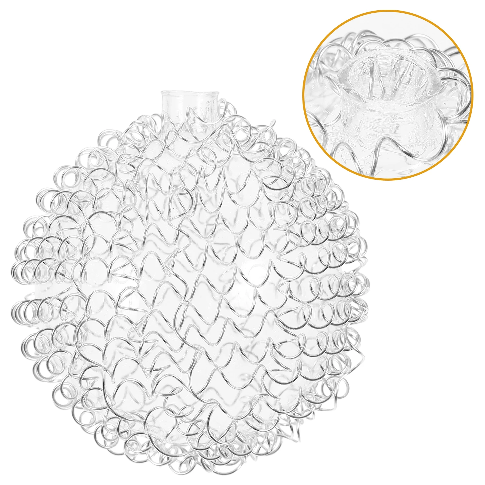 

Clear Glass Aluminum Wire Lampshade for Pendant Desk Floor Lamp Modern Replacement Light Cover Stylish Home Interior Accessory