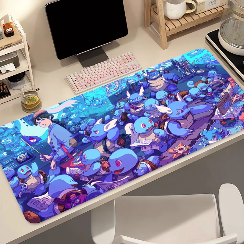 PC Mousepad Gamer Gaming Natural Rubber Mouse Pad Pokemon Squirtle E-sports Players Desk Keyboard Mat Office Computer Laptop Mat
